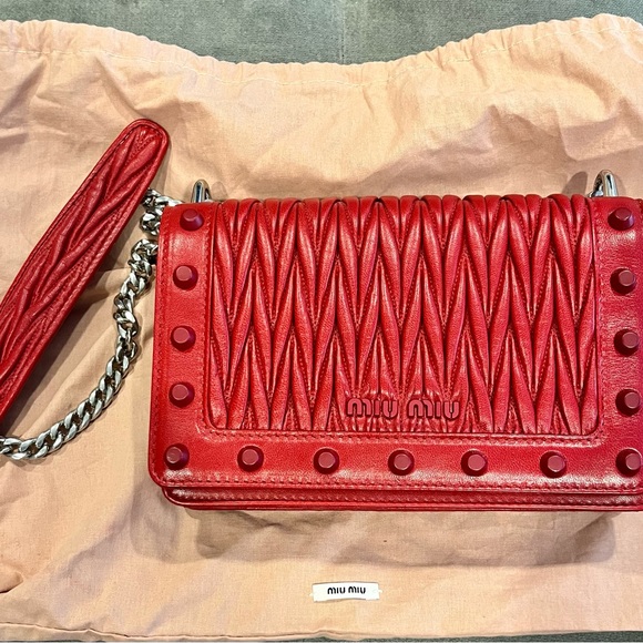 Miu Miu Leather Matelasse Pattina Bag - Picture 2 of 10